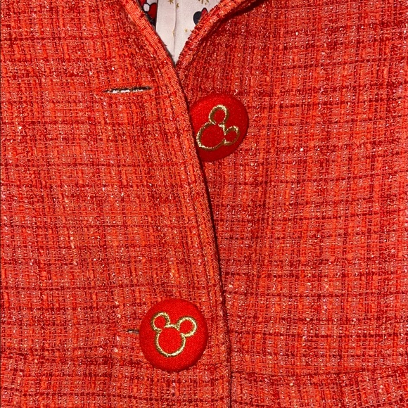 Vintage Orange Kids Disney Minnie Mouse tweed Peacoat. Size 7/8 - Picture 5 of 11